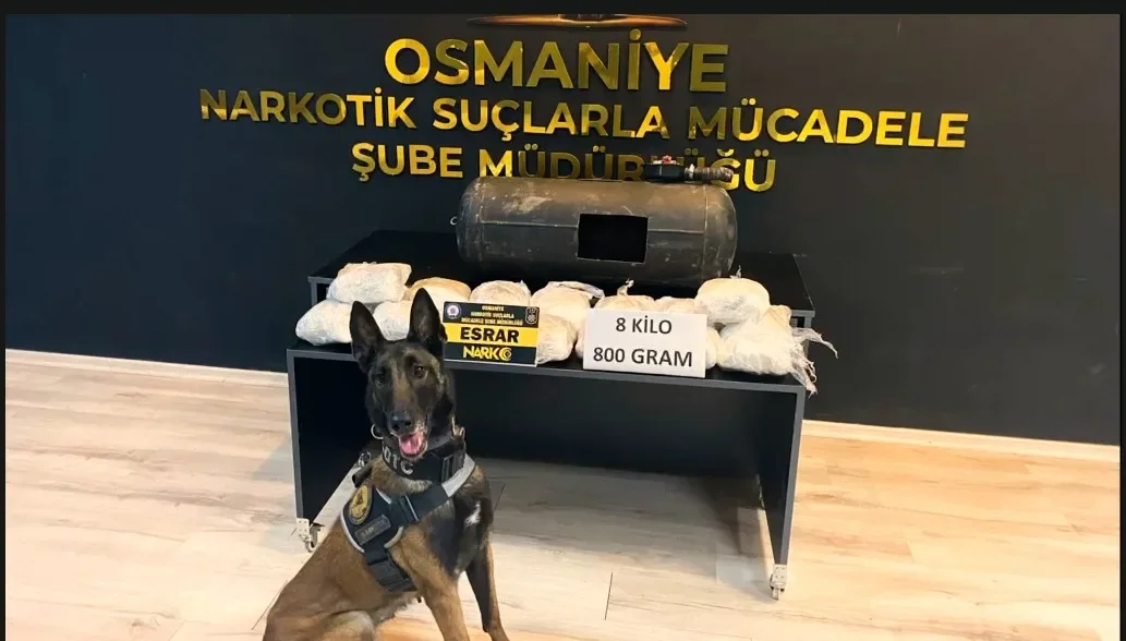 Osmaniye'de LPG Tankında 8 Kilo 800 Gram Esrar Bulundu