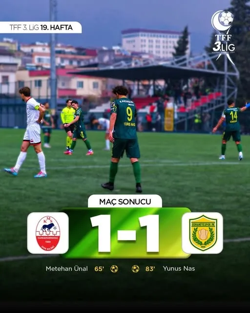 Osmaniyespor Kahramanmaraş’tan 1 Puan Aldı Osmaniyespor Kahramanmaraş’tan 1 Puan Aldı